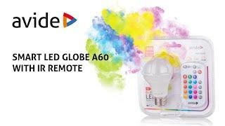 Avide Smart LED Globe A60 9.7W RGB+W with IR remote