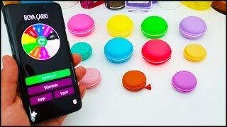 Renkli Makaronlardan Ne Çıkarsa Slime Challenge - Colored Macarons - Vak Vak TV