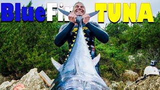 Massive Bluefin TUNA SpearfishingCATCH and COOK The Most EXPENSIVE Fish