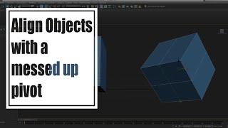 3D Modelling Tutorial - Align Objects with a messed up pivot (3dsmax)