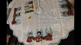 Vintage Christmas McCall's pattern 2343 from 1959 Angel Tree skirt