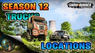 Snowrunner Trucks & Upgrades Locations Season 12