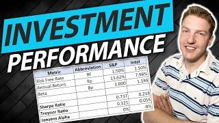 Investment Performance Evaluation in Excel: Sharpe Ratio, Treynor Ratio & Jensen's Alpha