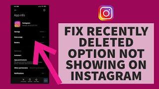 How To FIX Recently Deleted Option Not Showing On Instagram! (2023)