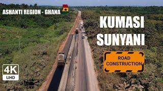 Kumasi Sunyani Road Project at Mankranso - Adugyama in the Ashanti Region of Ghana 4K