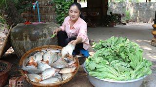 Countryside life TV: Delicious pickled mustard green recipes - Cooking with Sreypov