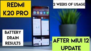 Miui 12 Redmi k20 pro battery backup after 2 weeks of usage