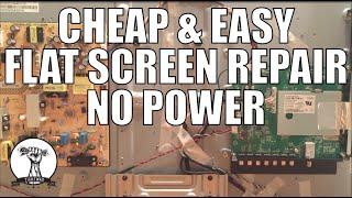 Cheap TV Repair - Fix a Flat Screen TV With No Power - Replacing Main Board