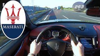 Maserati Levante Sound; Top Speed of Maserati Levante S POV Tour on German Autobahn