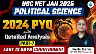 UGC NET Political Science Previous Year Questions | UGC NET Polity PYQs 2024 & Analysis| Sheetal Mam