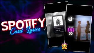 Reels Trending Spotify Card Lyrics Editing | Spotify Lyrics Card Tutorial in Alight Motion