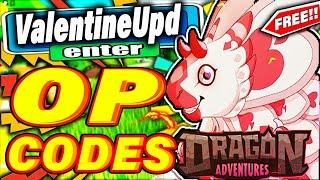 DRAGON ADVENTURES CODES *VALENTINE'S UPDATE* ALL NEW SECRET OP ROBLOX DRAGON ADVENTURES CODES!