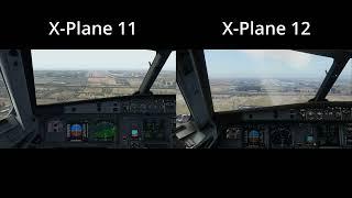 X-Plane 11 vs X-Plane 12 - Landing at Los Angeles International Airport | X-Plane 12