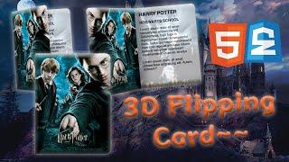 Unleashing the Magic: Creating an Incredible 3D Flipping Website Card using HTML and CSS