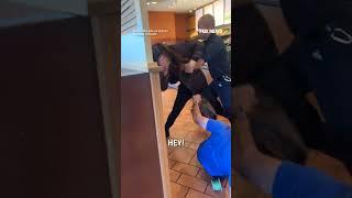 Panera Bread employee strikes violent customer with baking pan