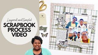 Layered Scrapbook Design Featuring The Simple Stories Simple Life Collection! (MAKE THIS LAYOUT!)