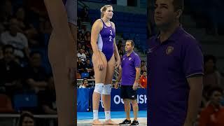 World's tallest female volleyball player in usa  ️Etallwoman #tallgirlfriend #volleyball #shorts