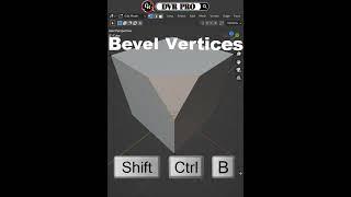 Blender Keyboard Shortcut  Bevel Vertices .