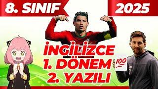 8. Sınıf İngilizce 1. Dönem 2. Yazılı 2025