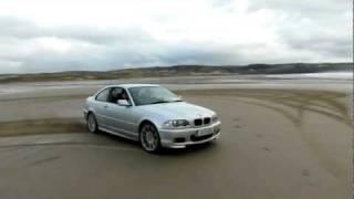 BMW E46 320CI coupe 2.2 M54 170hp  Beach drift Burnout Дрифт по пляжу Full HD