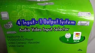 4 Input - 1 Output System Audio Video Input Selector