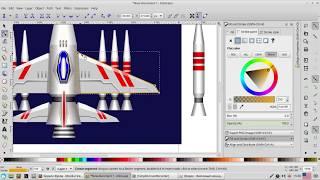 Создание космического самолёта в inkScape