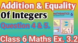 Master Integers: Solve 6th Maths Ex. 3.2 Q4 & Q5 in Minutes|| Crack 6th Maths  Q4 & 5 Like a Pro!