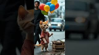 Poor cat friend laughed at him #ai #sad #poorcat #meow #meowmy #shorts #viral