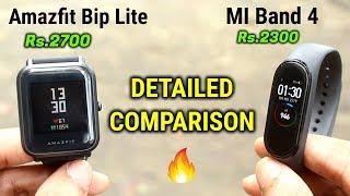 MI Band 4 vs Amazfit Bip Lite | DETAILED COMPARISON | INDIAN UNIT