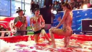 Wrestling ~ Beautiful Russian girls fight on the strip 18+