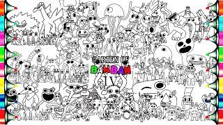 GARTEN OF BANBAN 4 Coloring Pages Mix / How To Color All Garten Of Banban 4 characters / NCS Music