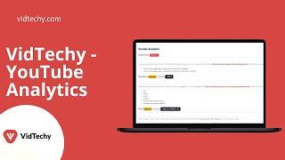 How to scrape channel analytics with vidtechy?