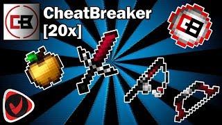 CheatBreaker [20x] Red-Blue // Review Texture Pack PvP 1.8.X // MineCraft