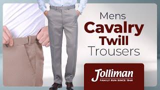 Mens Cavalry Twill Expanding Waist Trousers | Jolliman | JA02