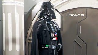 Darth Vader Interactive Meet and Greet at Disneyland Paris in Starport - Discoveryland - June, 2021