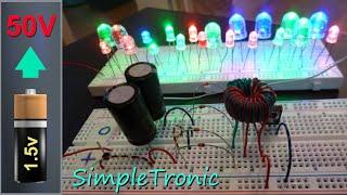 1.5v (AA cell) to 50v DC-DC Voltage Booster