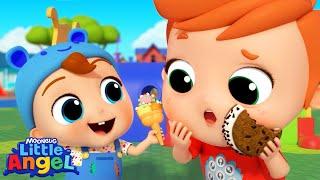 SH Summer Ice Cream  |  Little Angel Color Songs & Nursery Rhymes | Learn Colors & Shapes