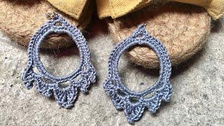 DIY Crochet Hoop Fashion Earrings |by Crafty Camille