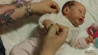 Changing reborn baby Lola!! (rare kit)