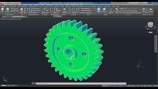 3d моделирование в AutoCAD 2017 детали зубчатого колеса c профилем зуба по эвольвенте