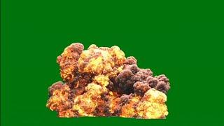 Green screen explosion effects.