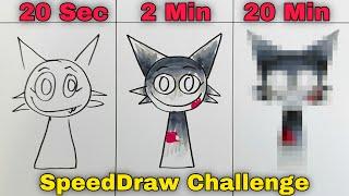 Drawing INCREDIBOX SPRUNKI ( WENDA ) in 20 Sec, 2 Min and 20 Min.