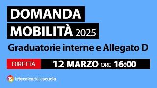 Domanda mobilità 2025, graduatorie interne d'istituto e allegato D