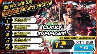 One Piece 1000 Logs EXTREME BOUNTY FESTIVAL SHANKS SUMMONS | One Piece Bounty Rush (OPBR)