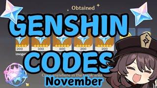 NEW GENSHIN CODES NOVEMBER 2024!!!⭐