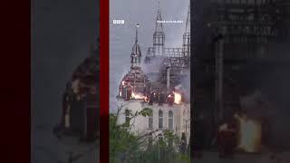 Ukraine's 'Harry Potter castle' hit in deadly Russian strike. #Shorts #Ukraine #Russia #BBCNews