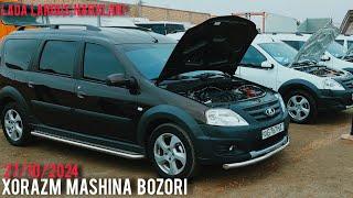 XORAZM MASHINA BOZORI  LADA LARGUS VOLKSWAGEN KADDI KIA NARXLARI