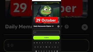 Memes Labs Bot Daily Cipher Code Today | 29 October Memes Lab Cipher Code | Memelab Daily Cipher