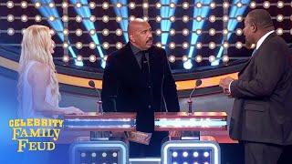 Riddick Bowe stuns Steve Harvey! | Celebrity Family Feud