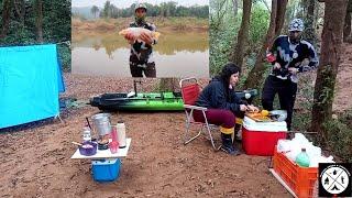 Sonho realizado,pesquei minha 1° CARPA de rio! Acampamento e pescaria - 1°parte